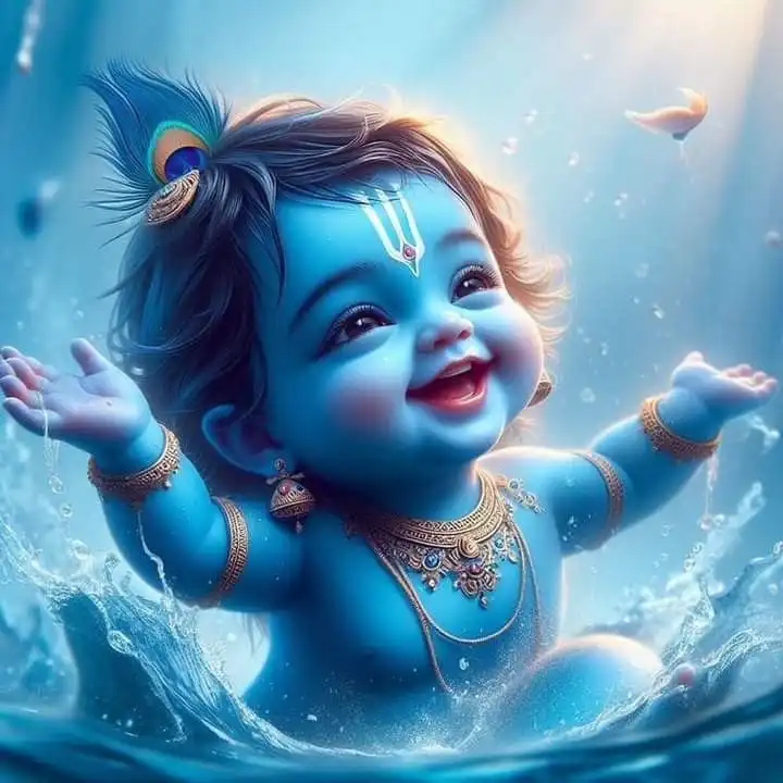 cute krishna dp